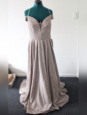 Macy's | Dresses | Macys Whitegold Ballgown Prom Dress | Poshmark
